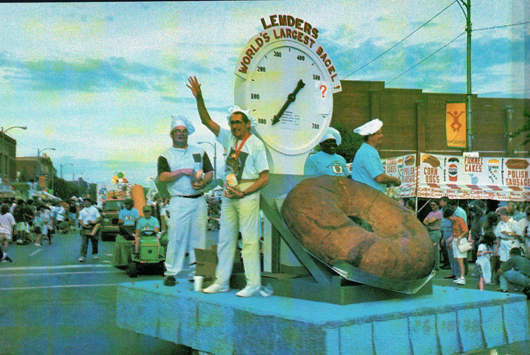 Big bagel on parade